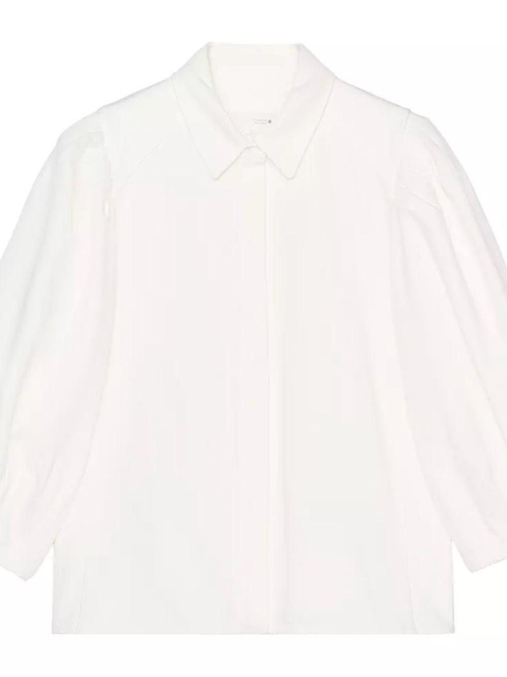 Zara ZW Collection Cream Denim Blouse, Size Medium